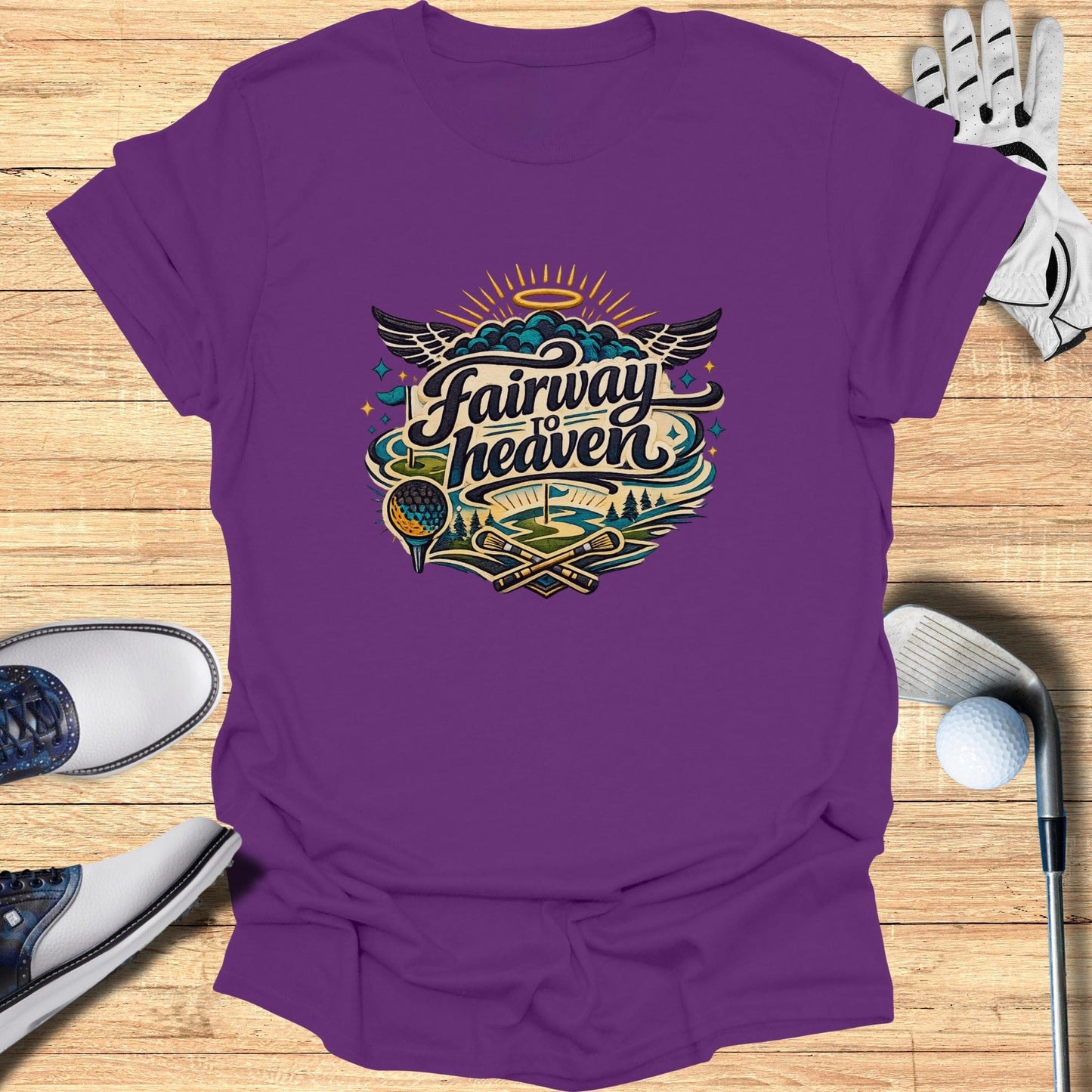 Fairway to Heaven Golf Themed T-shirt