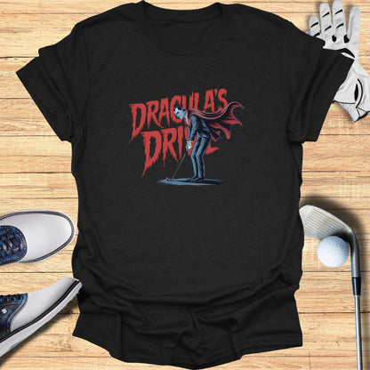 Dracula’s Drive T-Shirt - Funny Golf Tee by Swing Epic