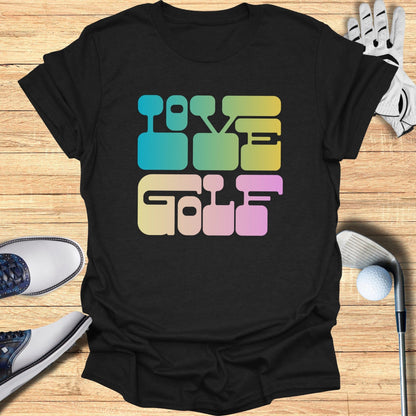 Multicolor LOVE GOLF Graphic Printed T-shirt