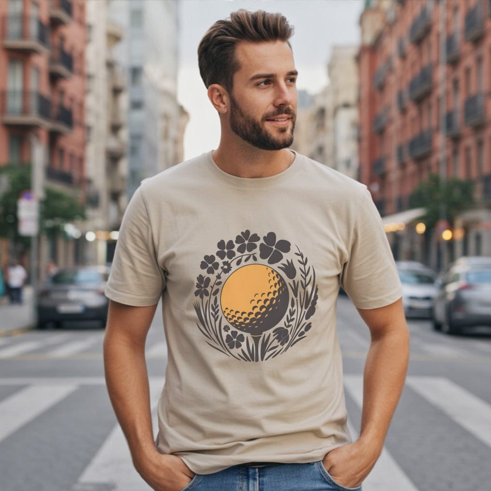 Stylish Geometric Golf Ball Design T-Shirt