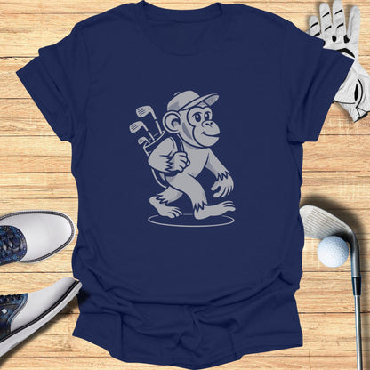 Monkey Golfer T Shirt Fun Gift for Golf Fans