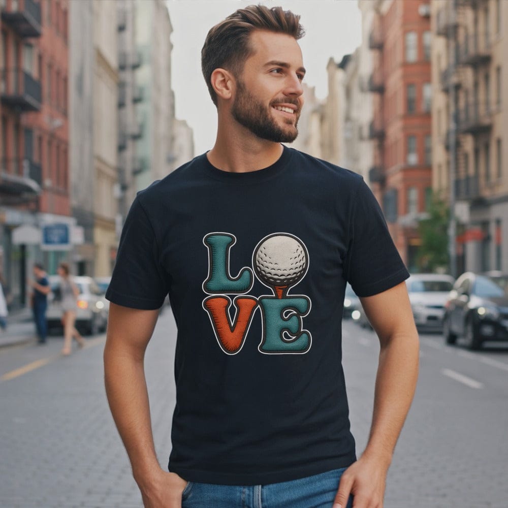 LOVE Golf Themed Graphic T-Shirt for Men