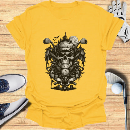 Skull Golf Clubs Graphic Tee for Casual Everyday Wear