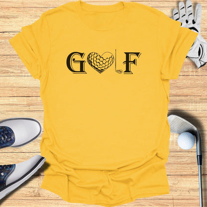 Golf Lover's Heartbeat Unisex T-Shirt