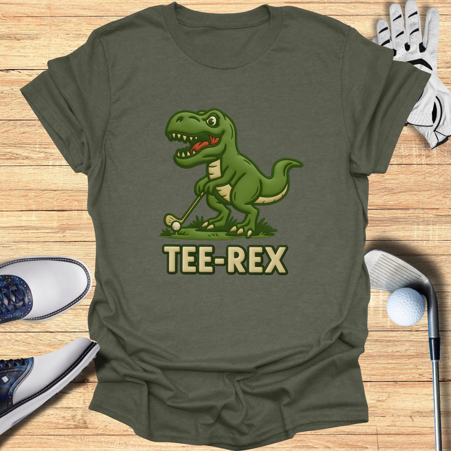 T-Rex Dinosaur Golf Tee Funny Graphic T-Shirt