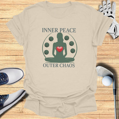 Inner Peace Outer Chaos T-Shirt - Funny Golf Tee by Swing Epic