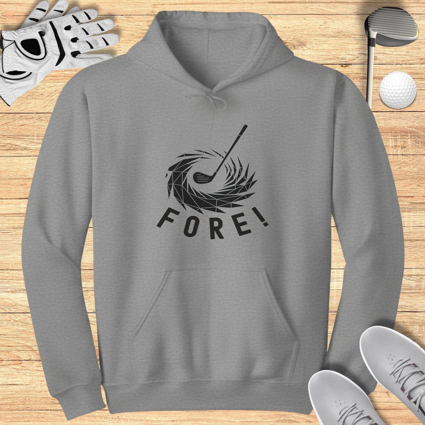 Golf Themed FORE! Printed Hoodie Product