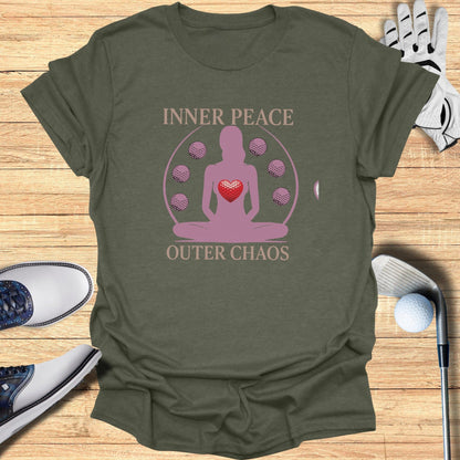 Inner Peace Outer Chaos T-Shirt - Funny Golf Tee by Swing Epic