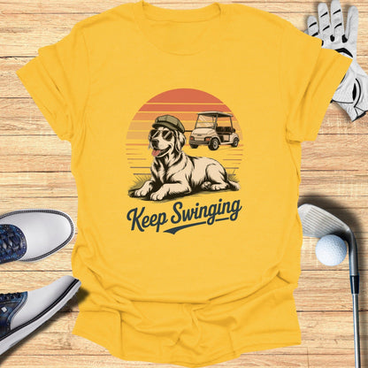 Keep Swinging Labrador T-Shirt - Funny Golf Tee by Swing Epic