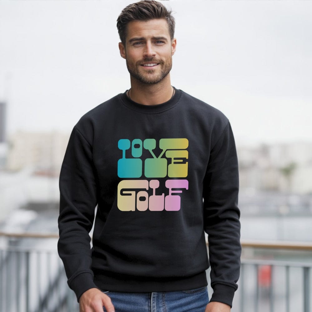 Live Golf Colorful Lettering Graphic Sweatshirt