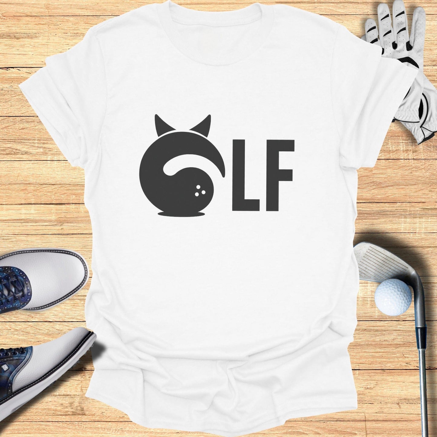Playful Golf Themed Graphic Tee Shirt