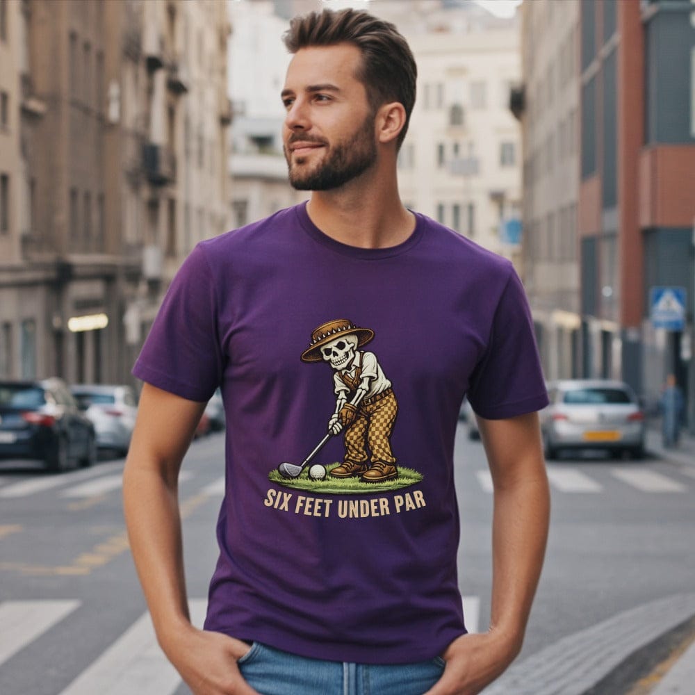 Six Feet Under Par Golfer Design T-Shirt