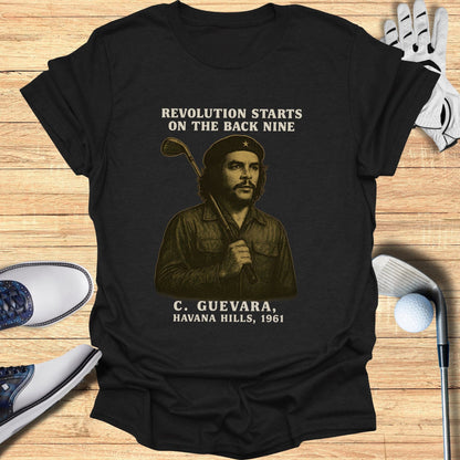 Revolution Starts On The Back Nine T-Shirt - Funny Golf Tee by Swing Epic