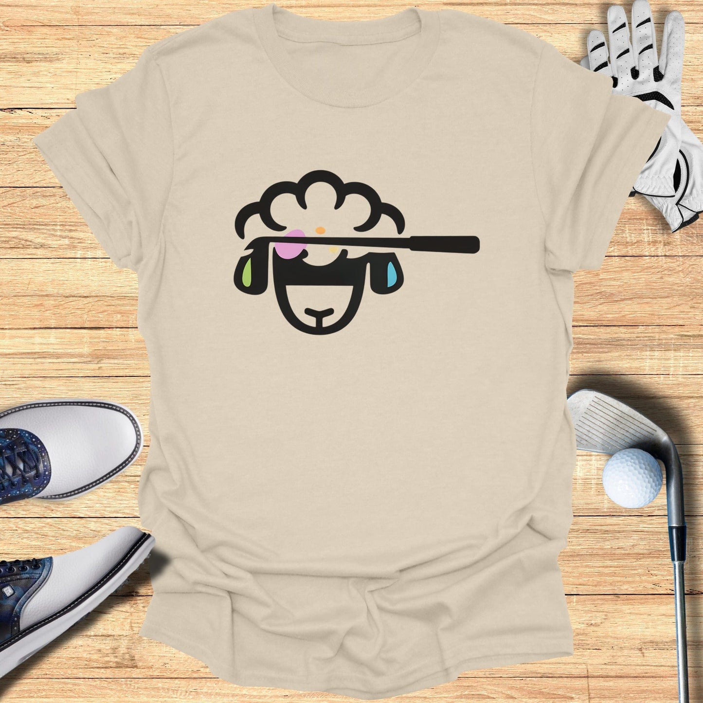 Funny Sheep Golfer Graphic Tee for Enthusiastic Golf Players
