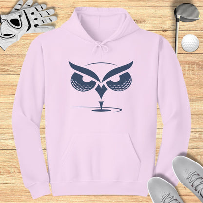 Golf Themed Hoodie with Owl Graphic for Sports Enthusiasts