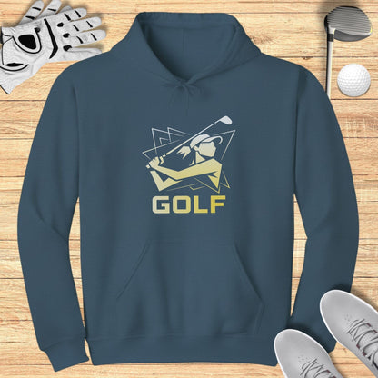 Stylish Golf Swing Design Hoodie For Enthusiasts