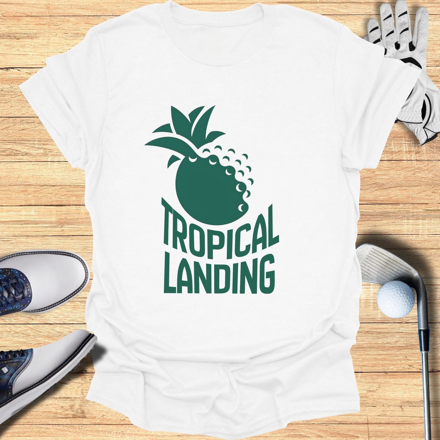 Tropical Landing Graphic Tee for Casual Wear
