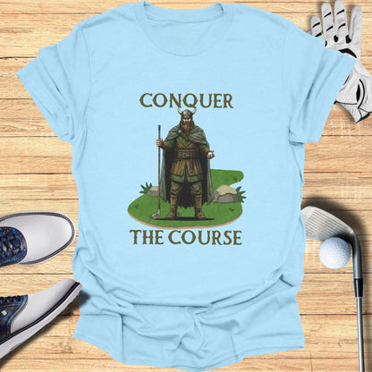 Conquer The Course Viking Golfer T-Shirt Tee
