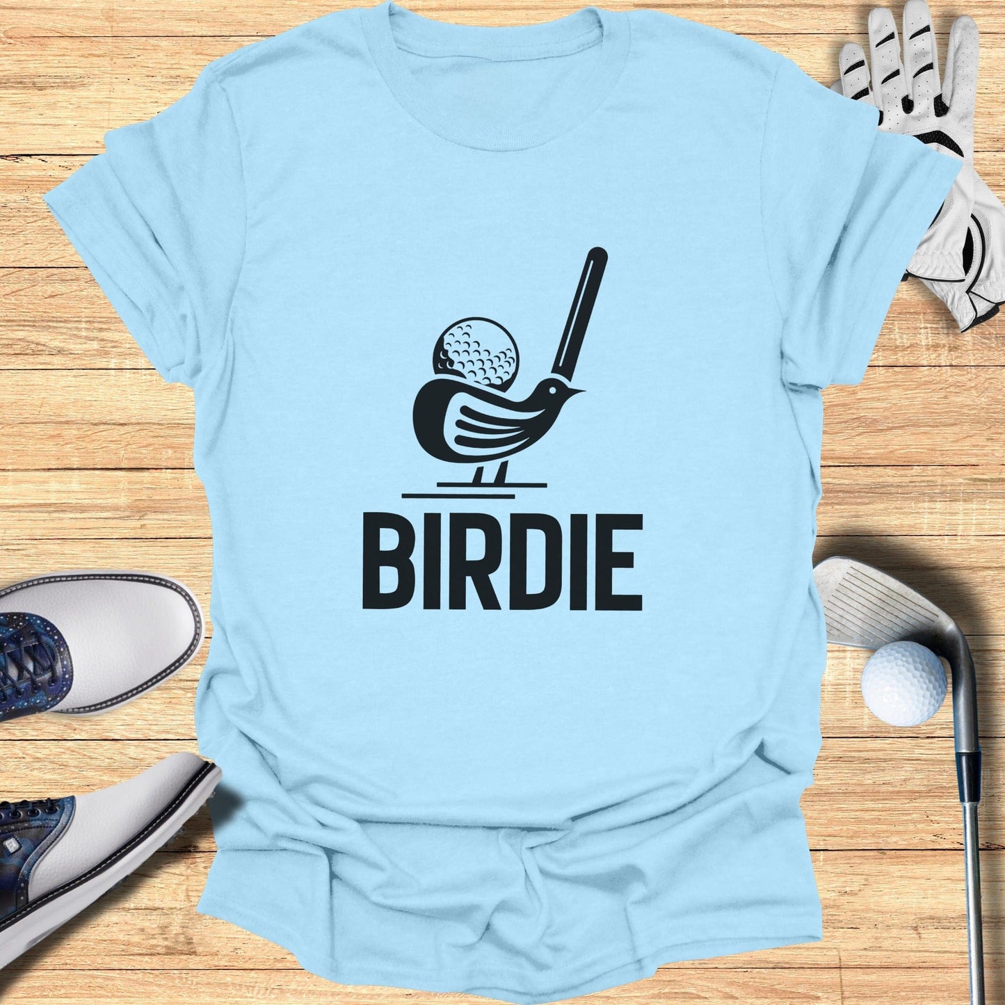 Stylish Birdie Graphic Golf Tee Shirt for Golfers