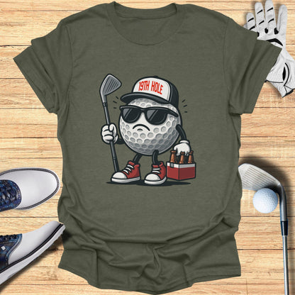 Funny 19th Hole Golf Themed Graphic Tee Shirt