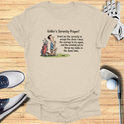 Golfer's Serenity Prayer Humorous Graphic Tee Shirt