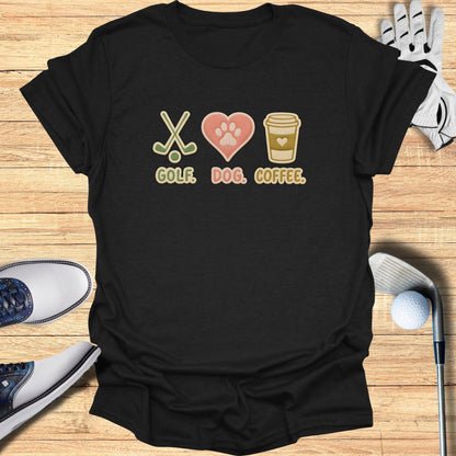 Golf Dog Coffee Tshirt Fun Sports Beverage Lovers
