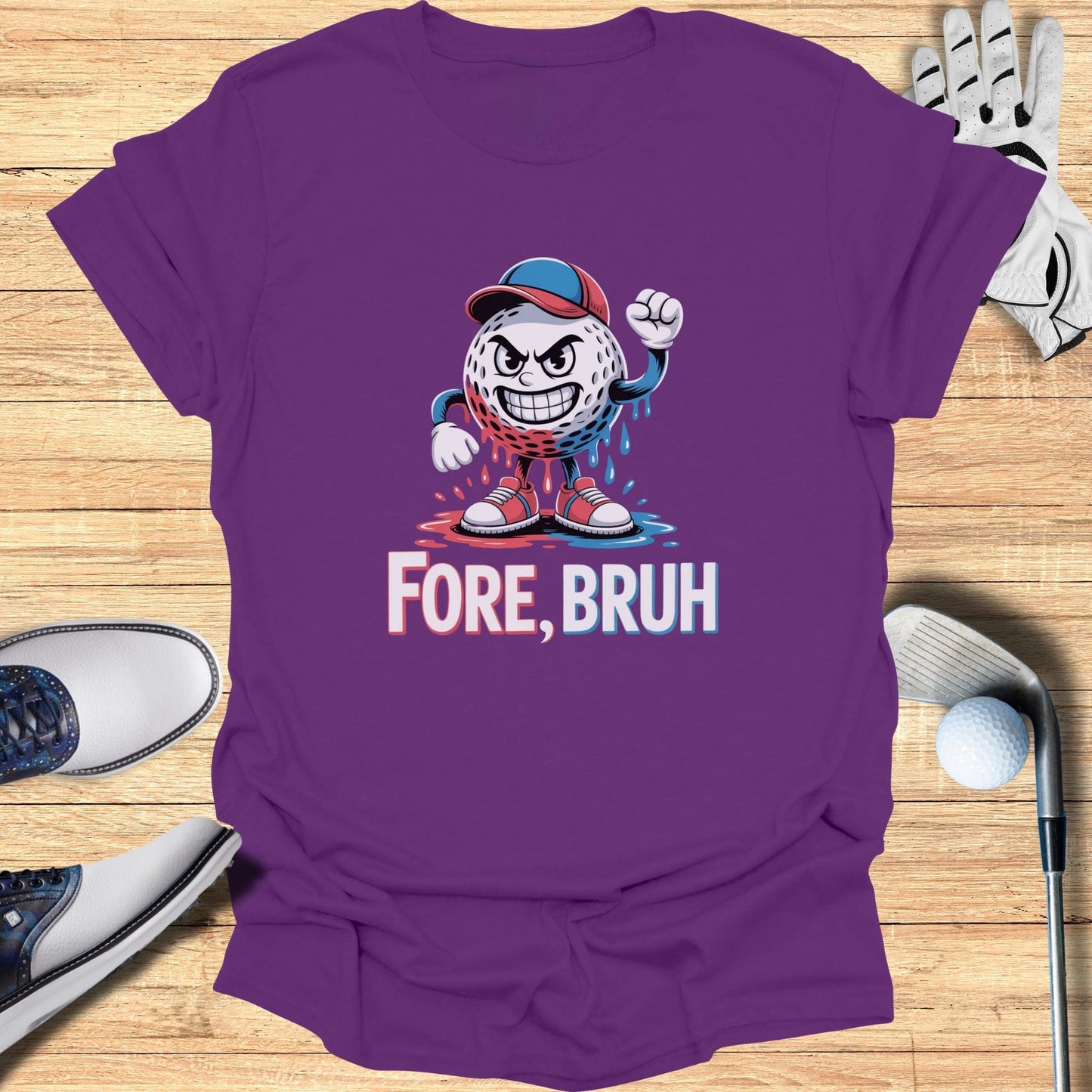 Fore, Bruh T-Shirt - Funny Golf Tee by Swing Epic