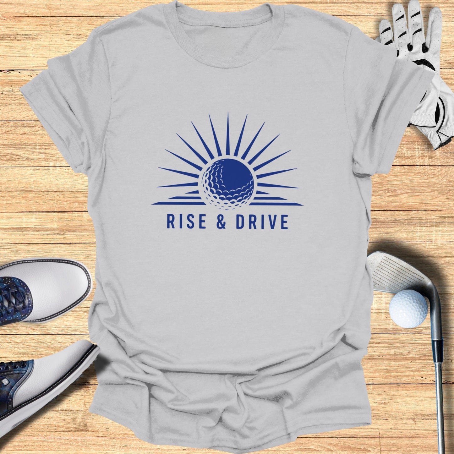Rise and Drive Golf Themed Short Sleeve T-shirt