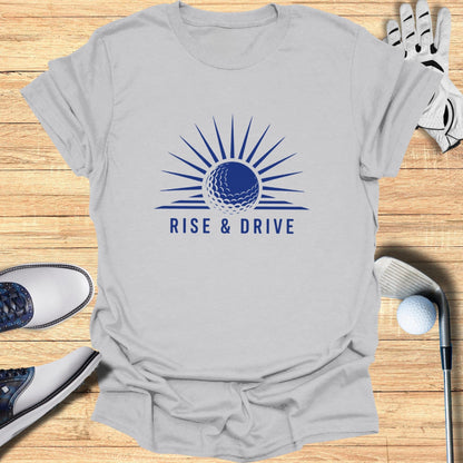 Rise and Drive Golf Themed Short Sleeve T-shirt