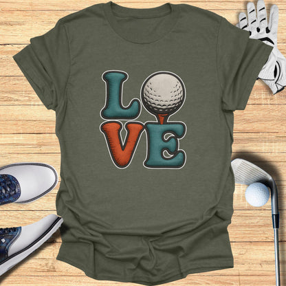 Love Golf Graphic Tee with Golf Ball Design