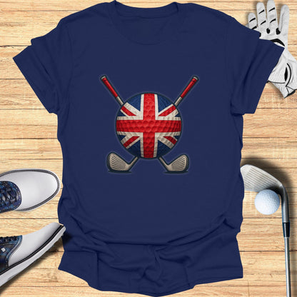 Union Jack Golf Clubs and Ball Graphic T-Shirt