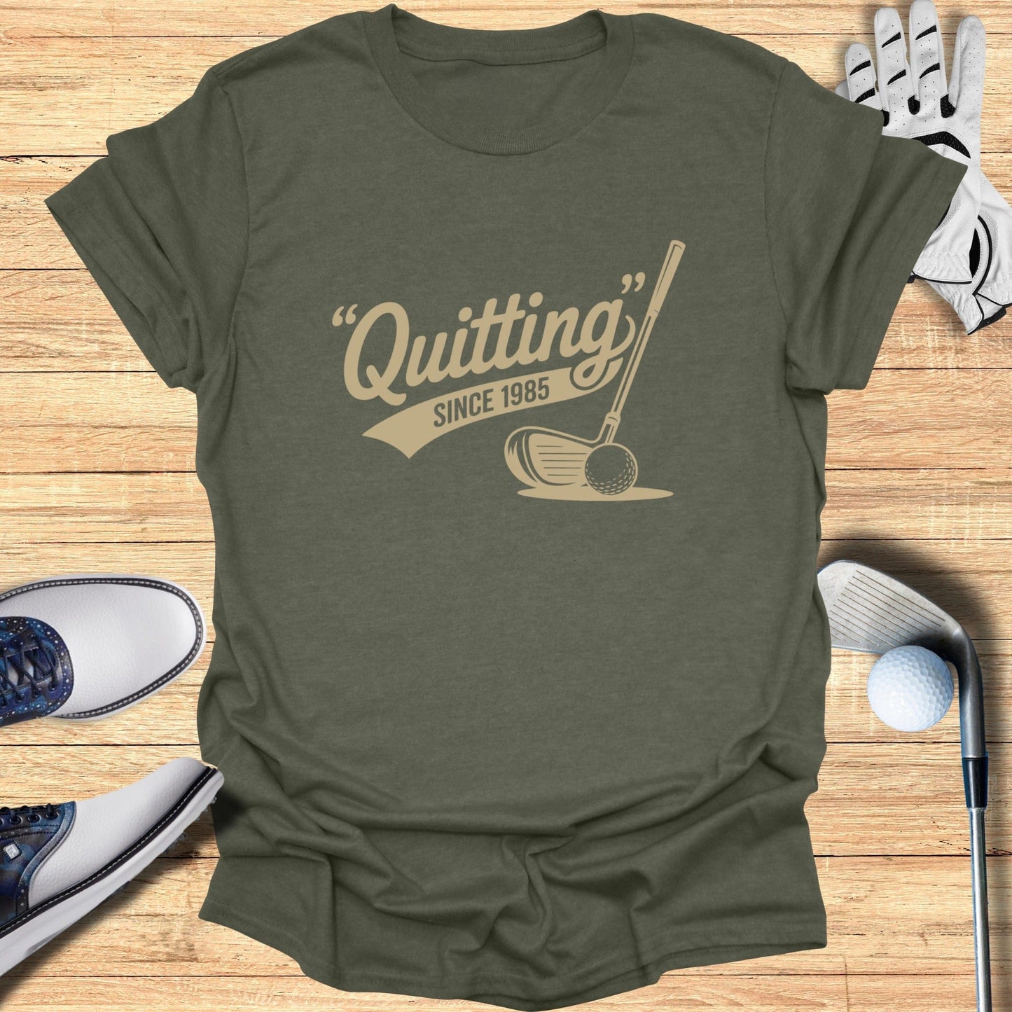 Quitting Since 1985 T-Shirt - Funny Golf Tee by Swing Epic