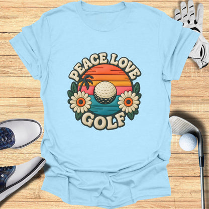 Peace Love Golf Graphic T-Shirt Golfing Apparel