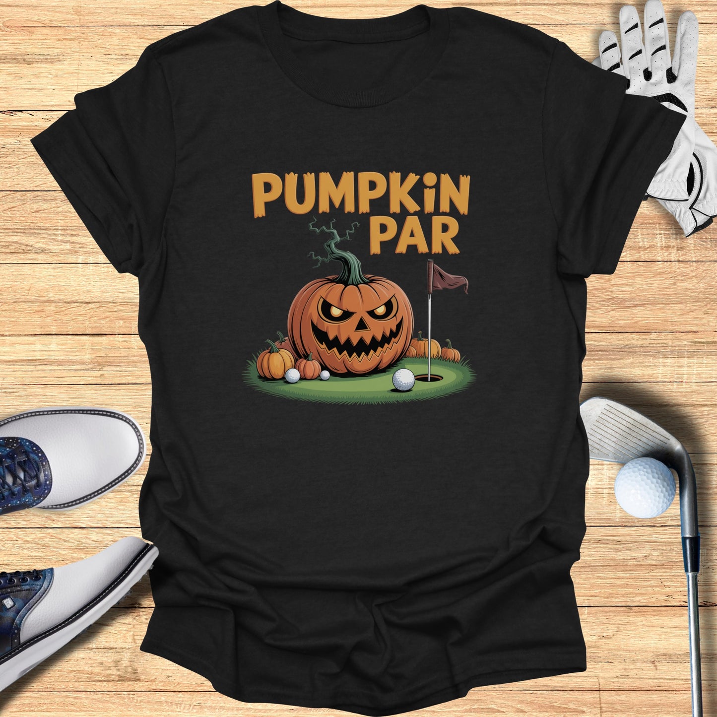 Halloween Pumpkin Par Golf T-shirt product type