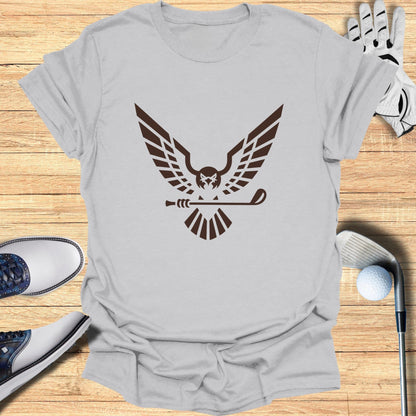 Eagle and Golf Club Graphic Design on T shirt