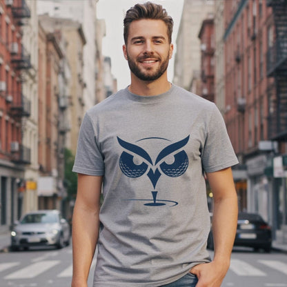 Owl Design Graphic T-shirt Urban Casual Apparel