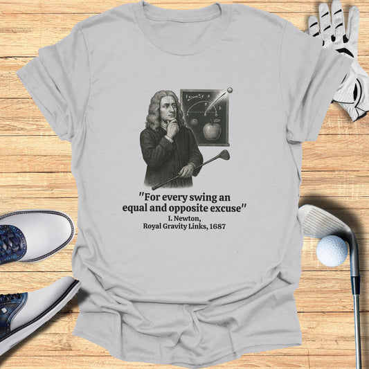 Isaac Newton Golf Quote Graphic T-Shirt product