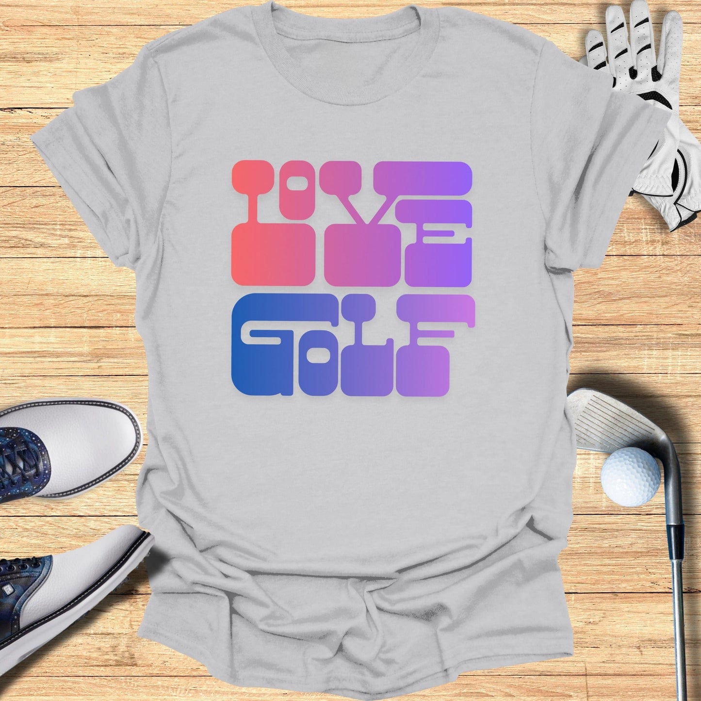 Love Golf T-Shirt with Colorful Graphic Design