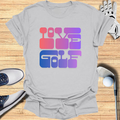 Love Golf T-Shirt with Colorful Graphic Design