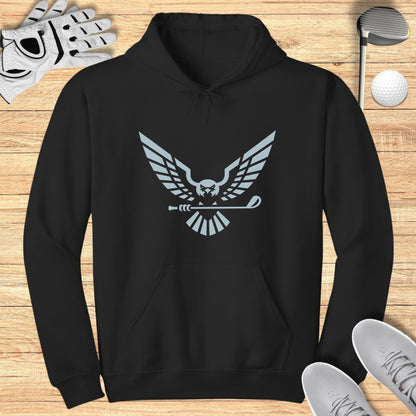 Stylish Owl with Golf Club Graphic Hoodie