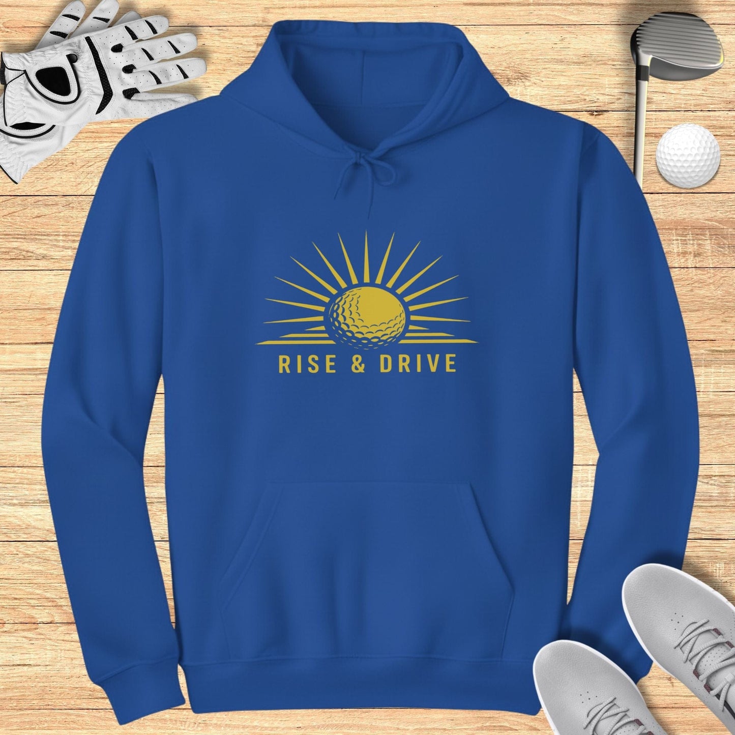 Rise and Drive Golf Themed Hoodie Ideal for Golf Lovers