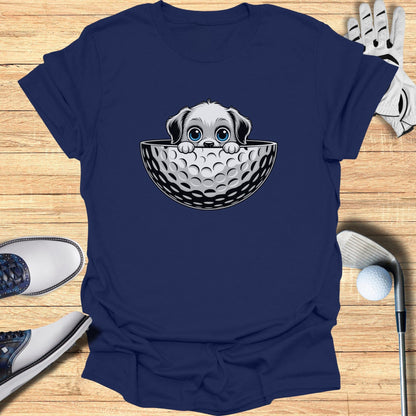 Peeking Puppy in Golf Ball Graphic T-Shirt Product