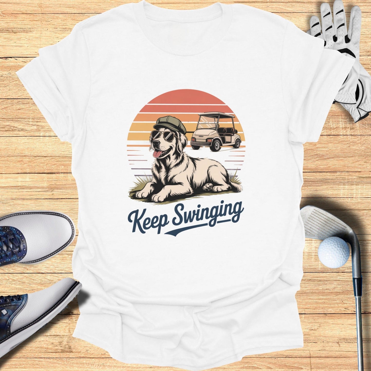 Keep Swinging Labrador T-Shirt - Funny Golf Tee by Swing Epic