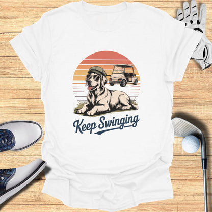 Keep Swinging Labrador T-Shirt - Funny Golf Tee by Swing Epic