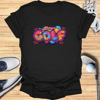 Groovy Golf Colorful Graphic T-Shirt for Golf Lovers