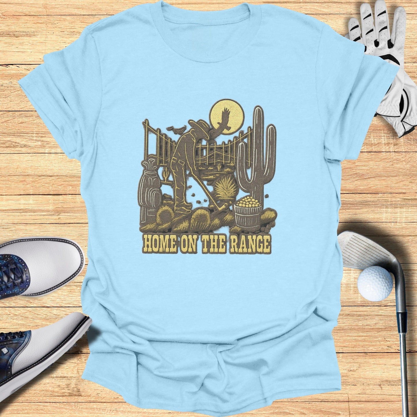 Home On The Range Golf Cowboy Graphic T-Shirt