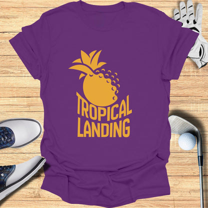 Tropical Landing Graphic Purple T-Shirt