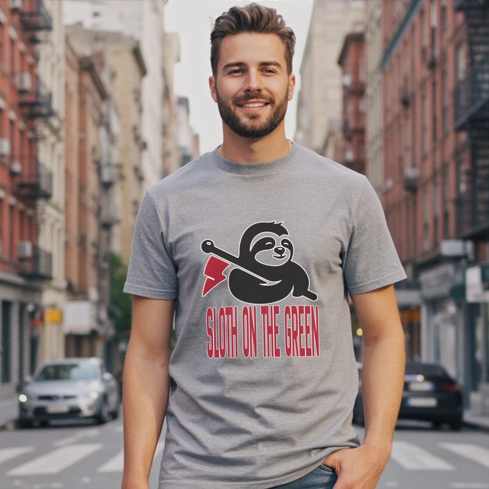 Sloth On The Green Graphic T-shirt for Men