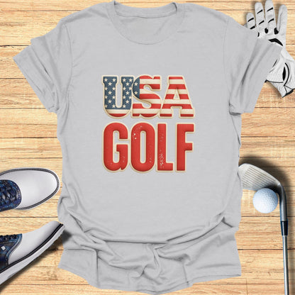 USA Golf Graphic Tee Patriotic Sports Shirt
