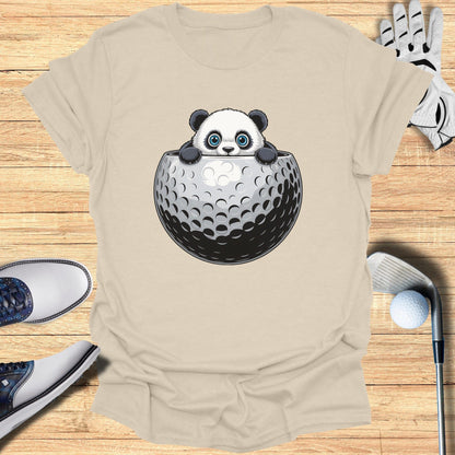 Cute Panda in Golf Ball Graphic T-shirt
